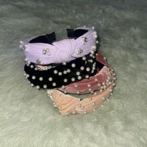 Elegant Pearl-Embellished Hairbands Set